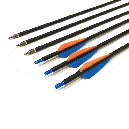 ARCHQUICK 12x Carbon Arrows 30 Inches Spine 500 For Compound Recurve Bow Hunting