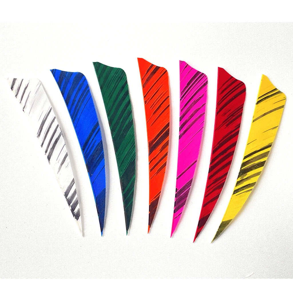 ARCHQUICK 4" Shield Camo RW Feather 12pack 7 Colours Fletching Vanes