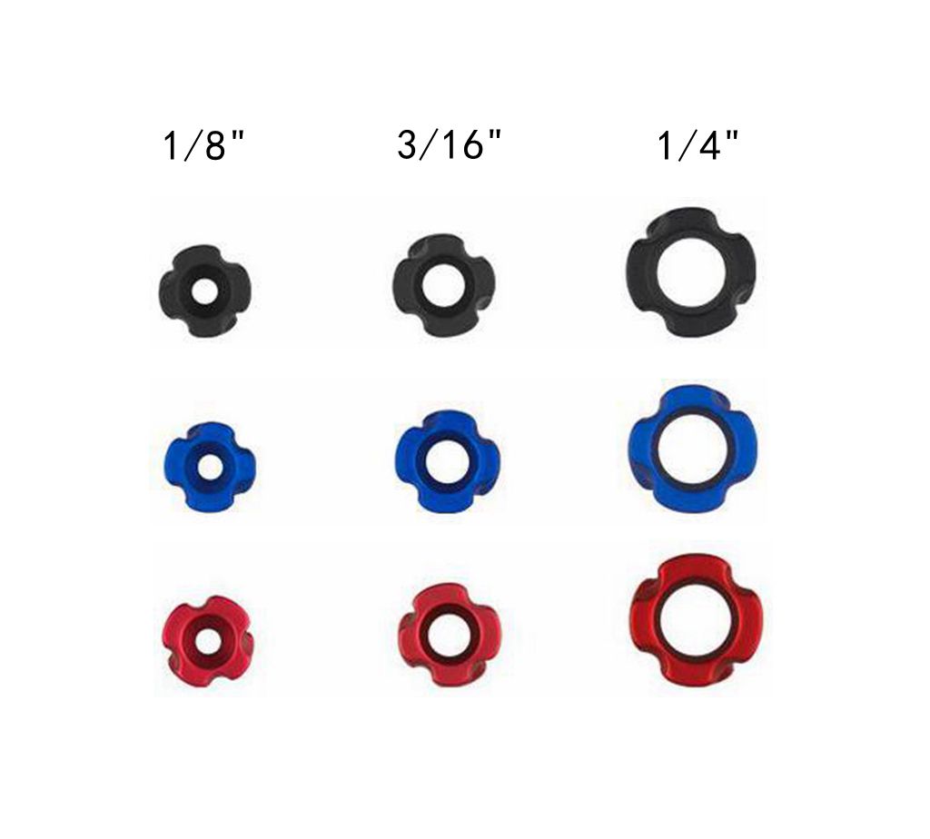 NEW ALUMINIUM PEEP SIGHT FOR COMPOUND BOW -1/8" , 3/16" , 1/4" - 3 COLOURS