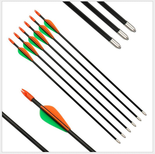 12x 28" Fiberglass Arrows upto 30LB For Kid Practice Target Recurve Compound Bow