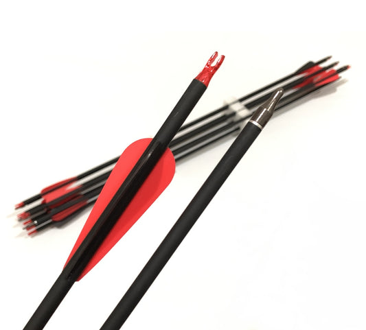 12x 32.5 Inch ARCHQUICK Carbon Arrows Spine 500/600 For Compound Recurve Bow Hunting