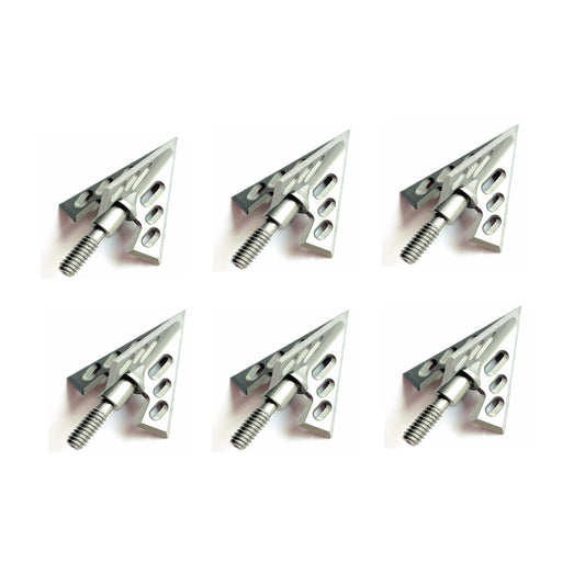 6x Archery Hunting Broadhead 3 Blade 100gr Compound Recurve Bow Hunting