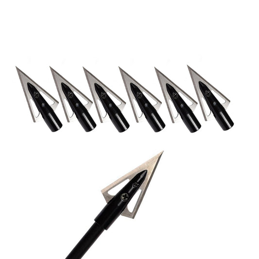 Archery Hunting Glue-On 135gr Broadheads 8mm 2 Blade for Wooden Bamboo Shafts