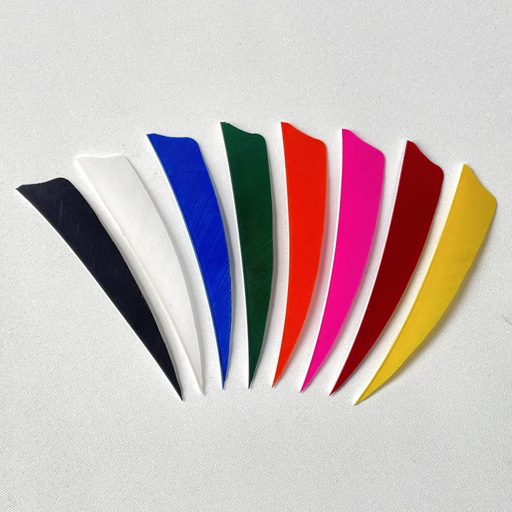 ARCHQUICK 4" Shield RW Feather 12pack 8 Colours Fletching Vanes