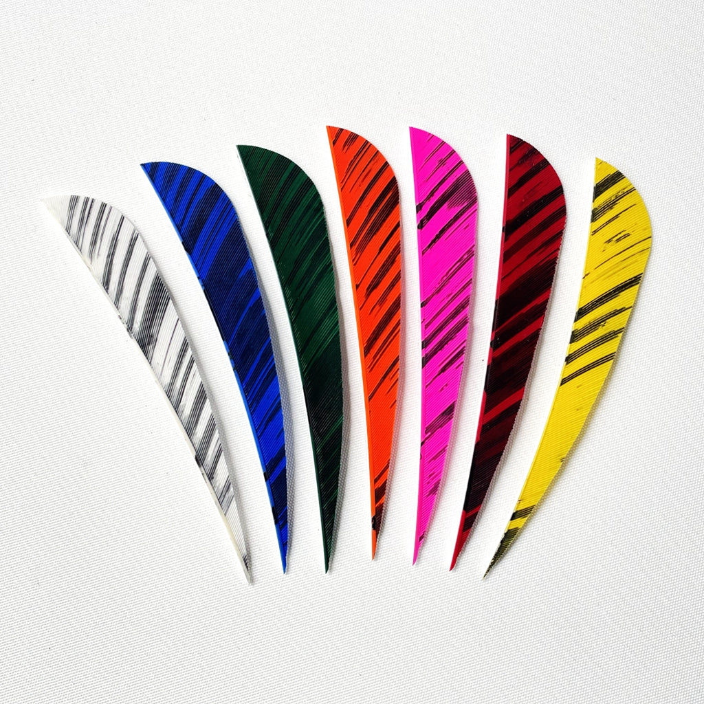 ARCHQUICK 4" Parabolic Camo RW Turkey Feather 12pack 7 Colours Fletching Vanes