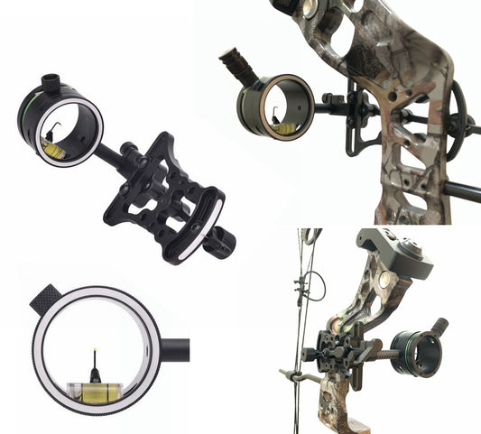 Archquick Single 1 Pin  Adjustable Compound Bow Sight for Hunting and Target