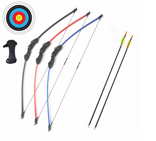 NEW 15 LBS Junior Kids Long Bow 3 Colour ARCHERY HUNTING AND TARGET Practice SET