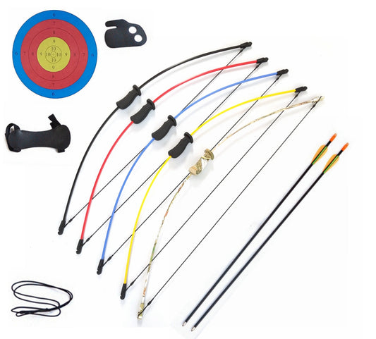 JunXing Archery Kids Bow 36" 10 LBS JUNIOR Long Bow & Arrow Recurve Archery Target Youth