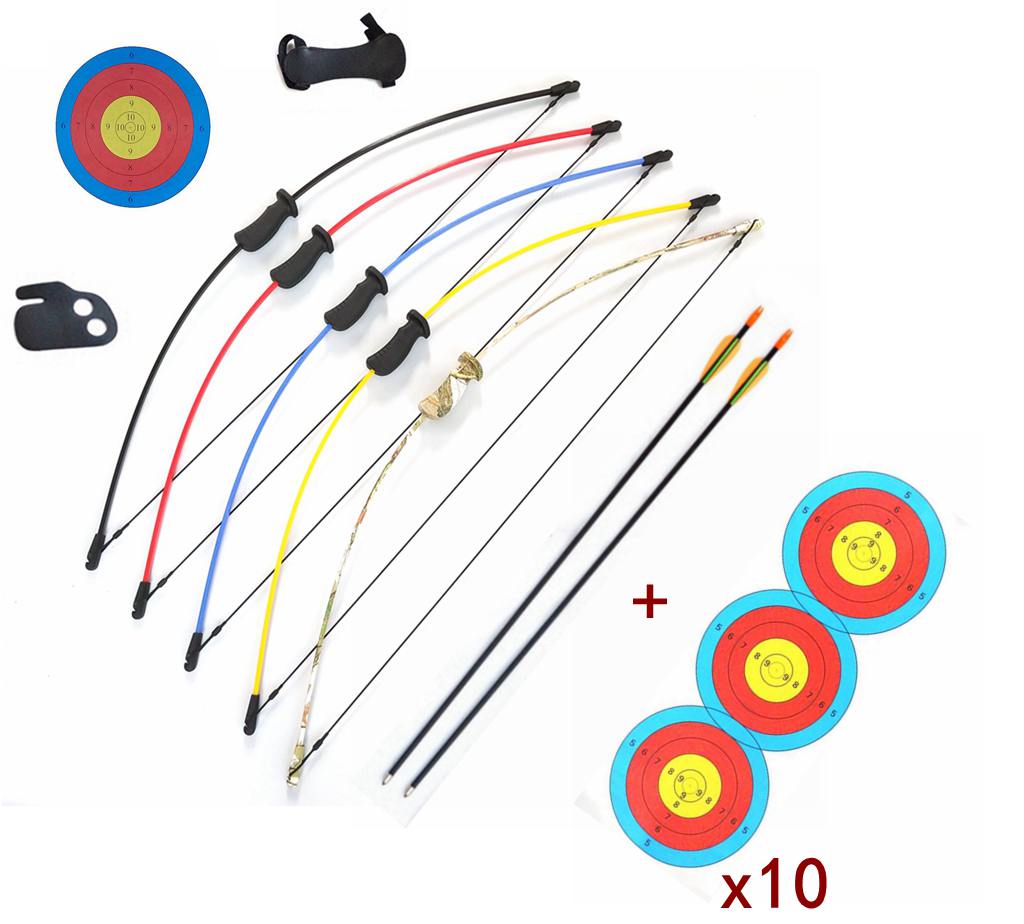 JunXing Archery Kids Bow 36" 10 LBS JUNIOR Long Bow & Arrow Recurve Archery Target Youth