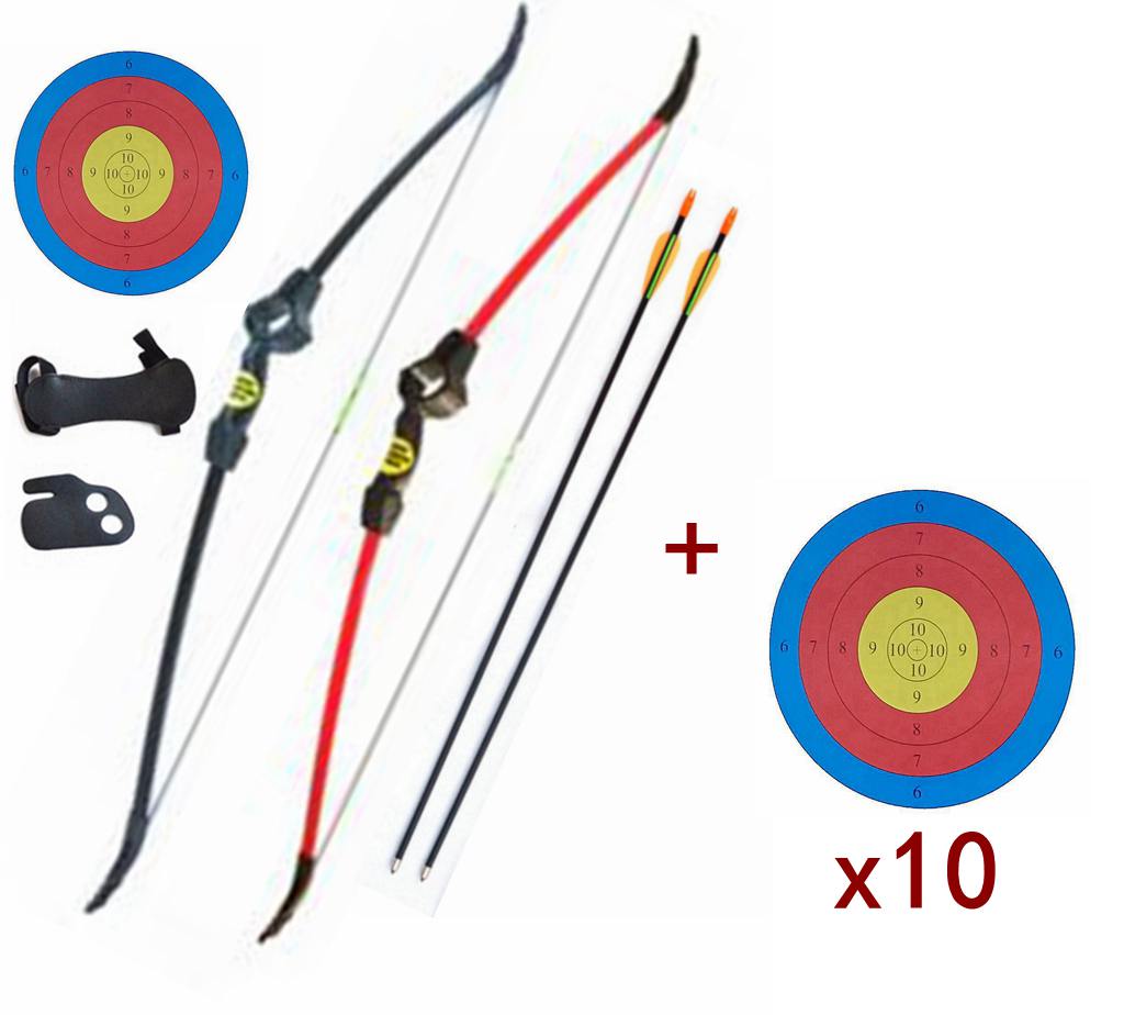 Archery 20LBS Youth Bow Junior Recurve Bow Arrows Set Kids Basic Pack R/L Hand