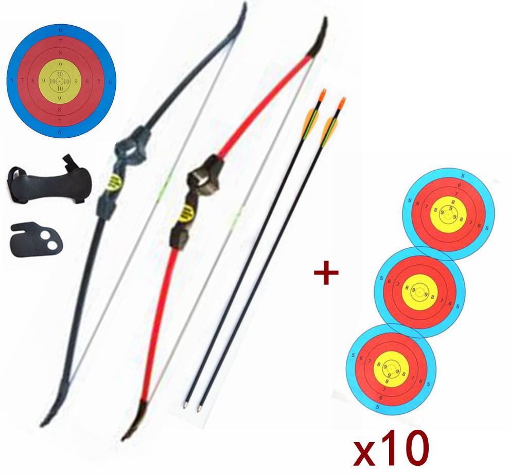 Archery 20LBS Youth Bow Junior Recurve Bow Arrows Set Kids Basic Pack R/L Hand