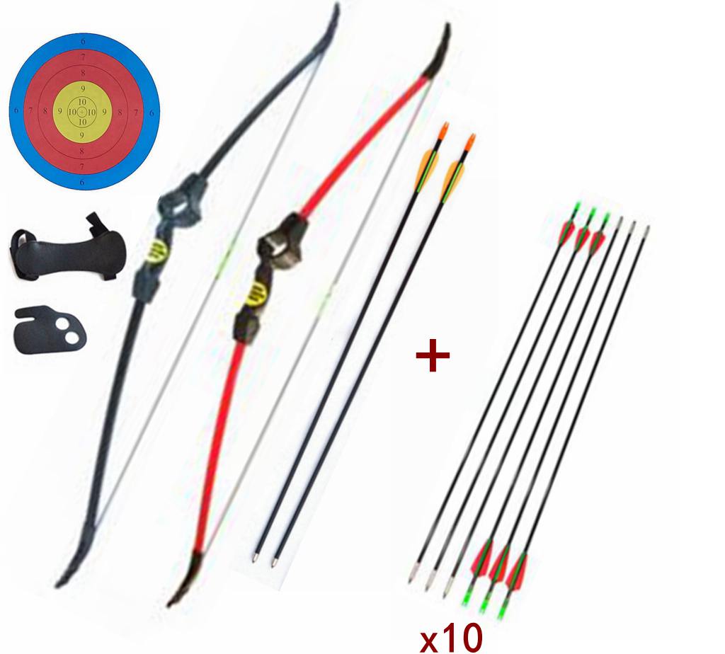 Archery 20LBS Youth Bow Junior Recurve Bow Arrows Set Kids Basic Pack R/L Hand