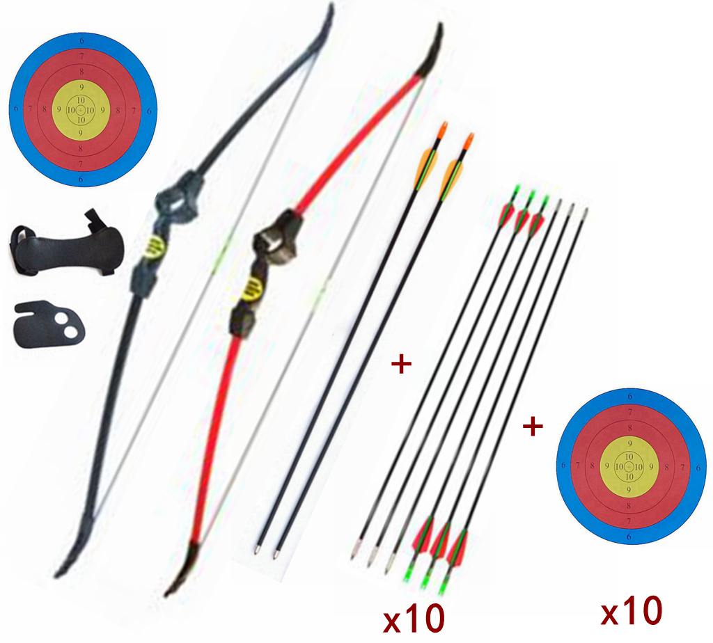 Archery 20LBS Youth Bow Junior Recurve Bow Arrows Set Kids Basic Pack R/L Hand