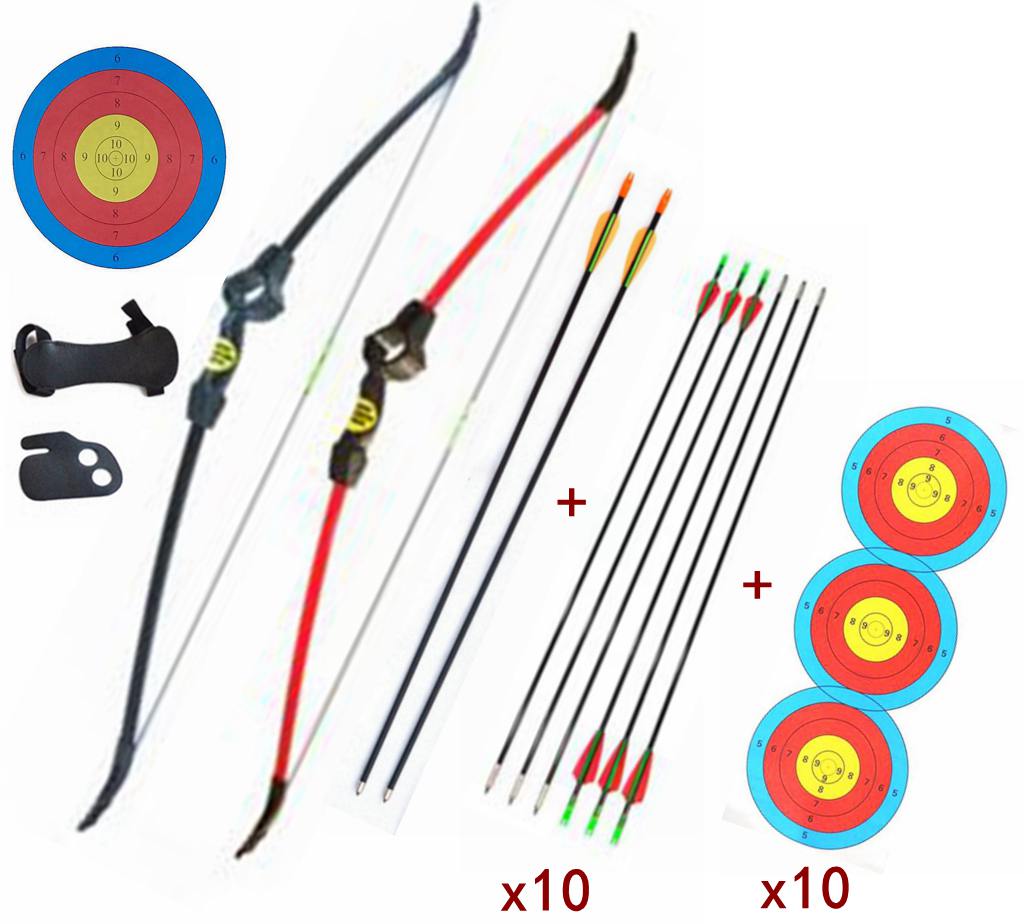 Archery 20LBS Youth Bow Junior Recurve Bow Arrows Set Kids Basic Pack R/L Hand