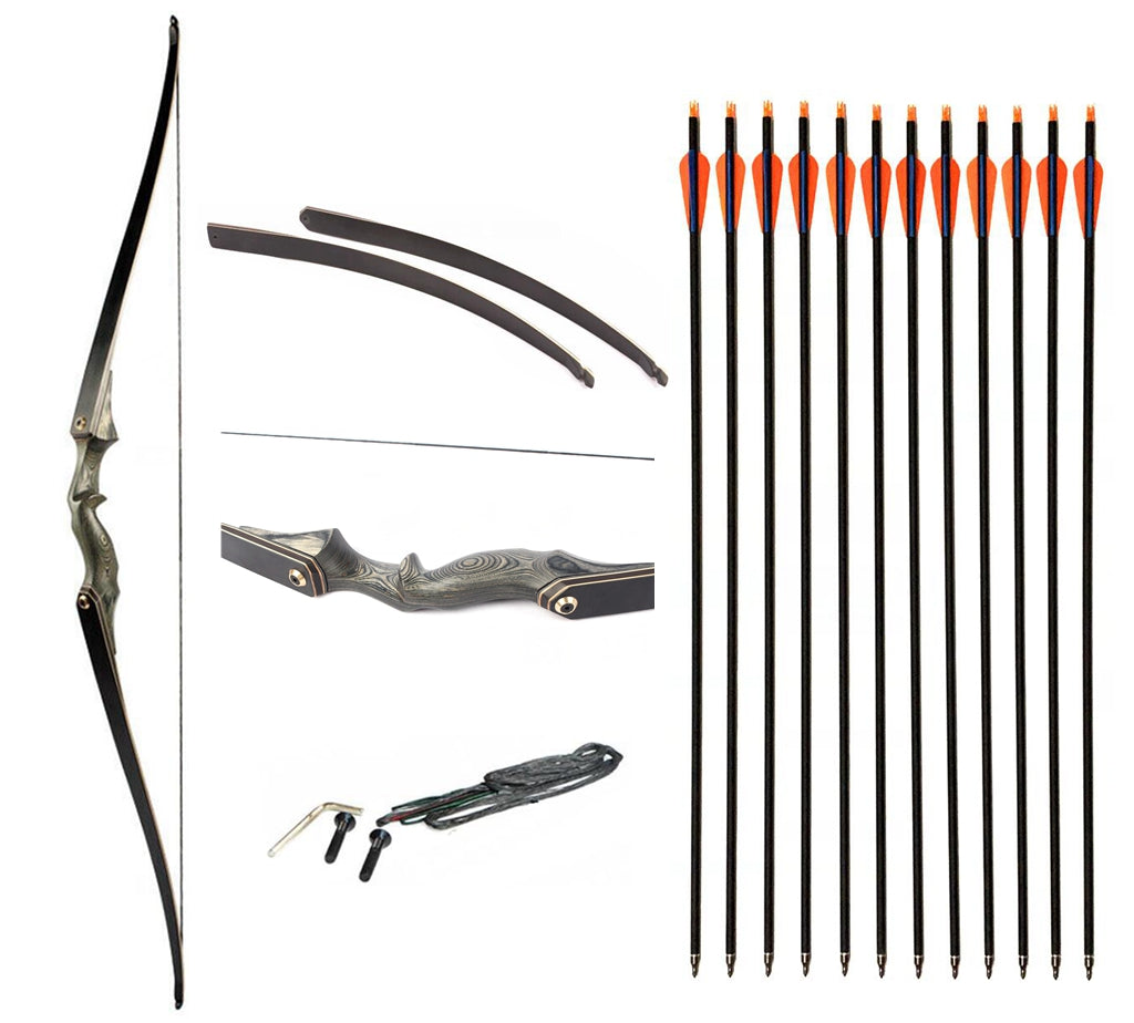 Junxing BHunter 60″ Take Down Long bow Right / Left Hand Hunting Bow