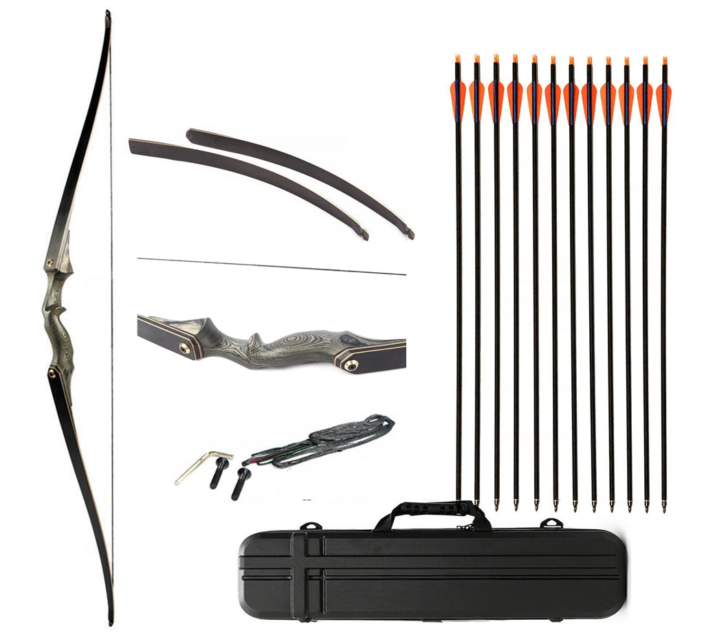 Junxing BHunter 60″ Take Down Long bow Right / Left Hand Hunting Bow