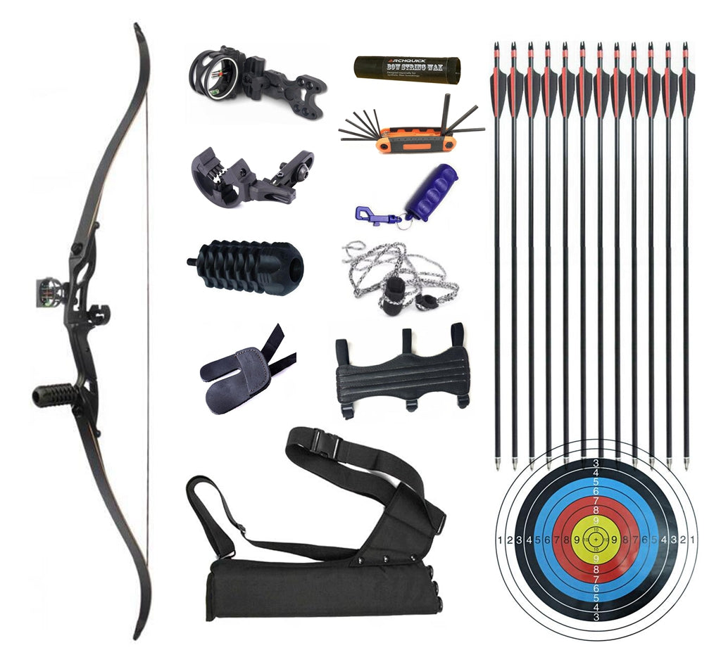 Junxing  Archery F179 Recurve Bow Set 60 Inch Takedown  RH Target & Hunting