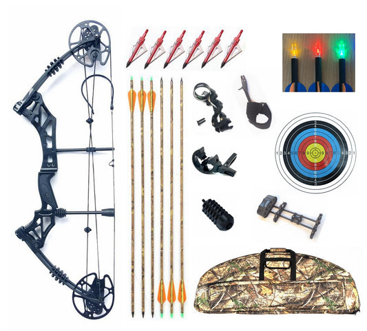 Compound Bow 20-60lbs Archery Bow Hunting Target Shooting Right / Left Handed 4C