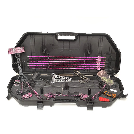 Junxing M120 20-70LBS Compound Bow Archery Sports Hunting Targeting RH Hard Case