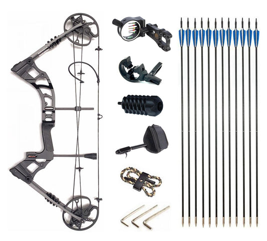 Junxing Archery GT70 Compound Bow For Hunting Target 0-75lb 325FPS USA Limbs