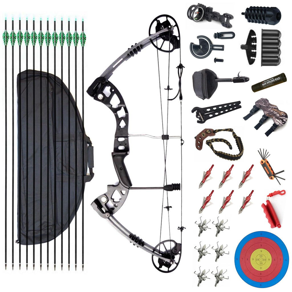 Junxing M125 30-70LBS Compound Bow Archery Sports Hunting Targeting KIT