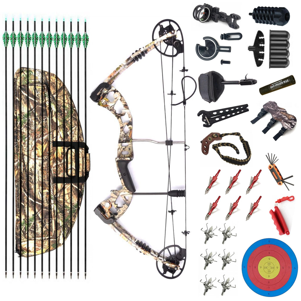 Junxing M125 30-70LBS Compound Bow Archery Sports Hunting Targeting KIT