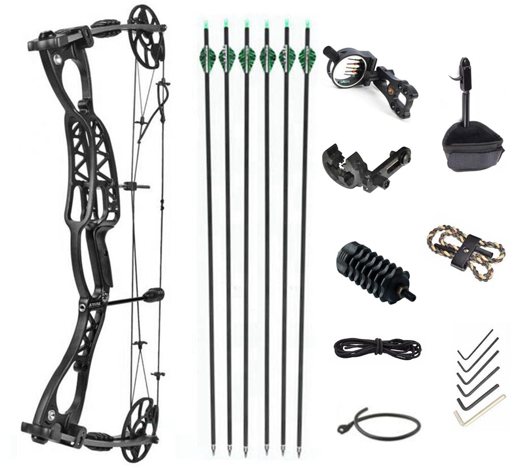 JUNXING M127 Compound Bow Kit 40-65lbs RH & LH Target Hunting Target Practice