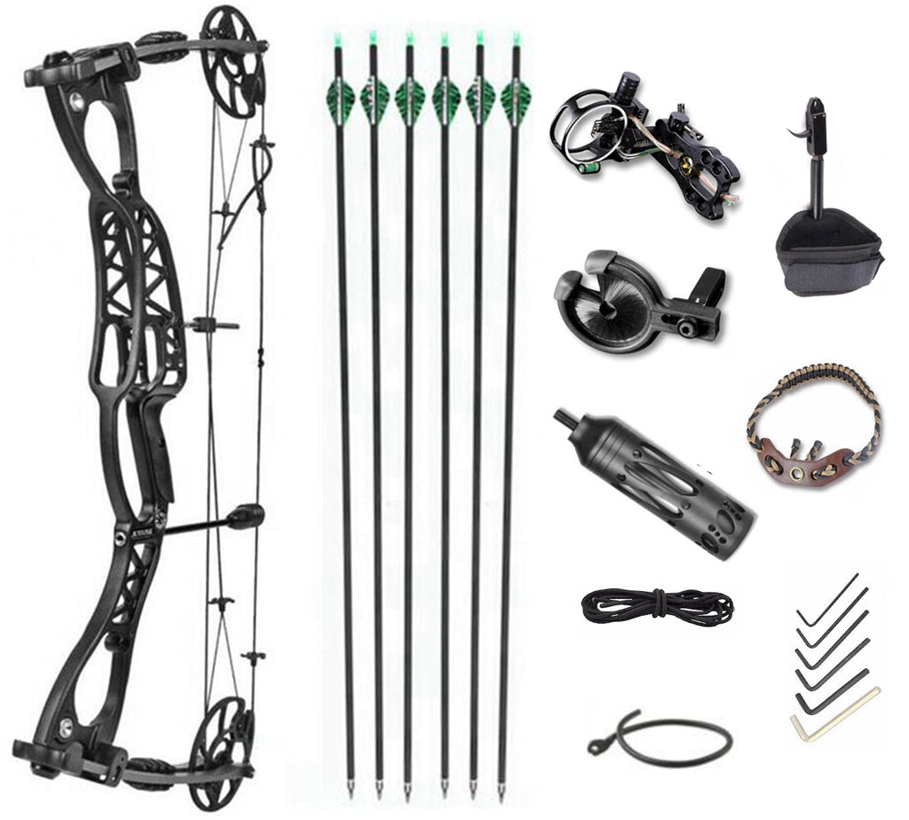 JUNXING M127 Compound Bow Kit 40-65lbs RH & LH Target Hunting Target Practice