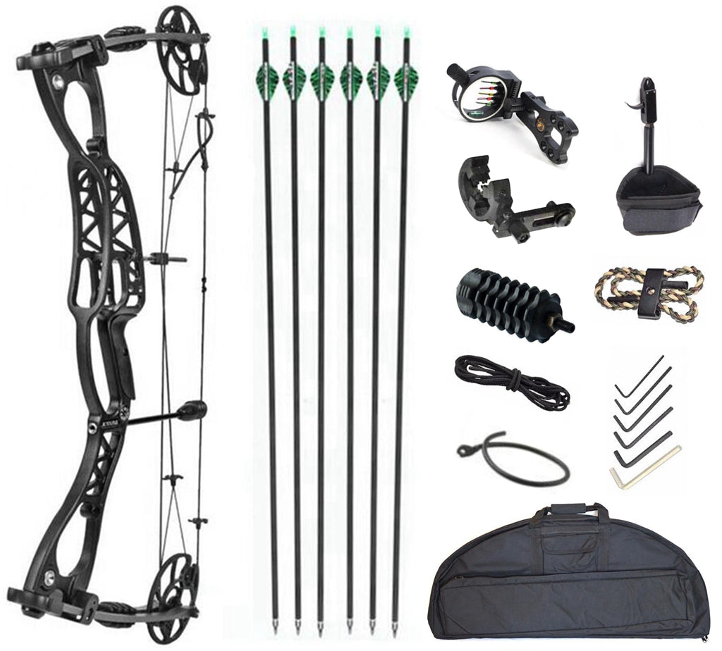 JUNXING M127 Compound Bow Kit 40-65lbs RH & LH Target Hunting Target Practice