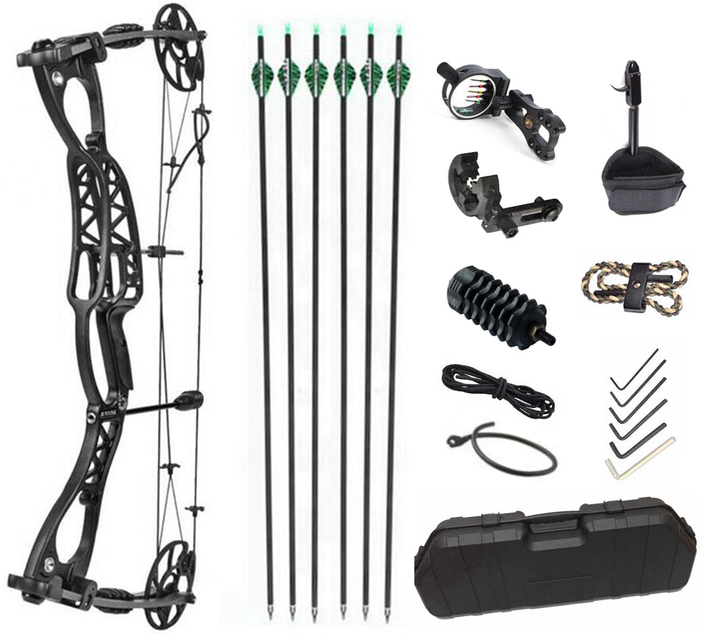 JUNXING M127 Compound Bow Kit 40-65lbs RH & LH Target Hunting Target Practice