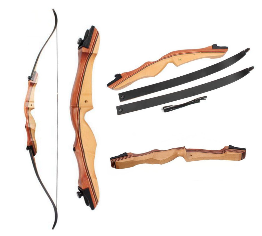 ARCHQUICK Wooden Take down Recurve Bow Set 48/54/62 inch 18-40lb Target shooting