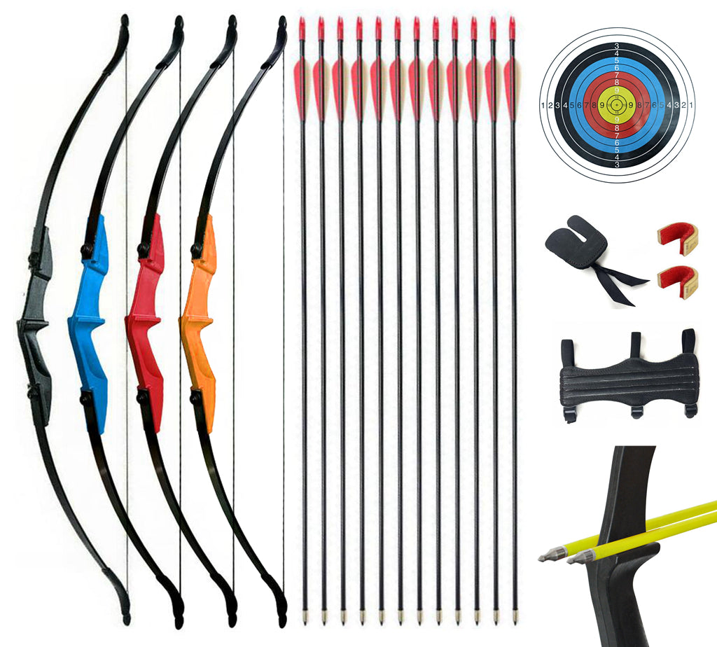 20/30/40lbs 57" Archery Hunting Takedown Recurve Bow RH/LH for Target Practice