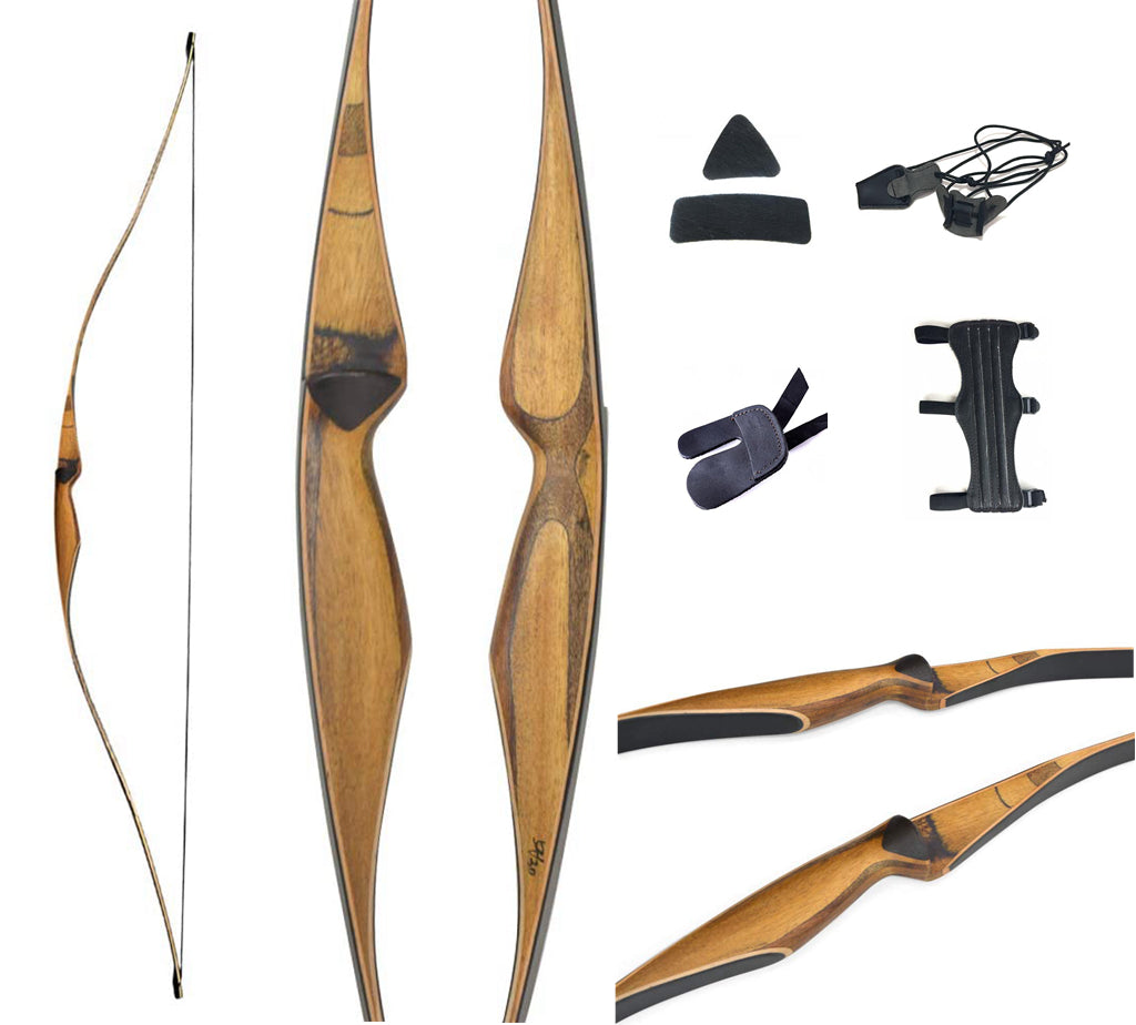 ARCHQUICK Traditional Hunting Long bow 54" RH ONE PIECE Bow / Arrows set