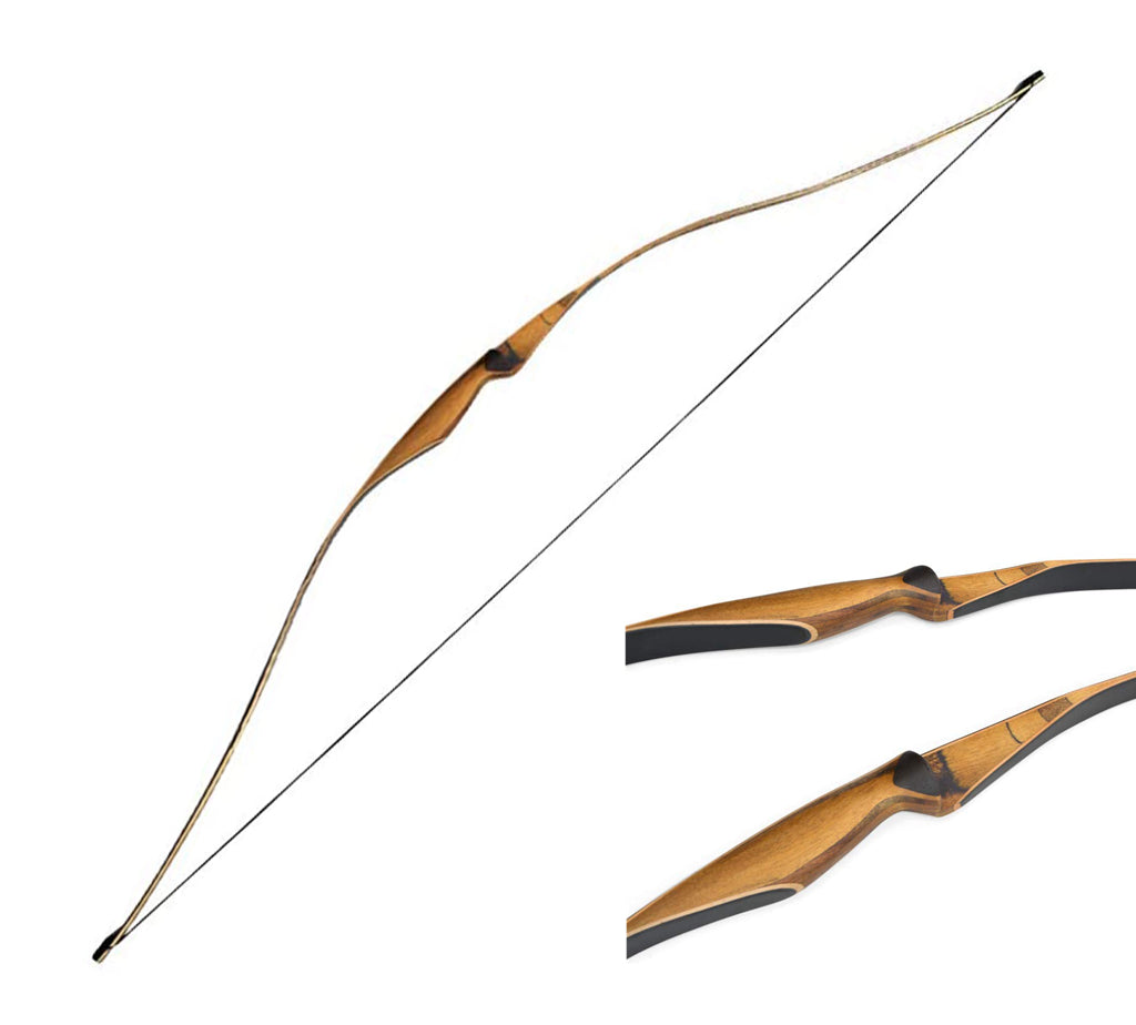 ARCHQUICK Traditional Hunting Long bow 54" RH ONE PIECE Bow / Arrows set