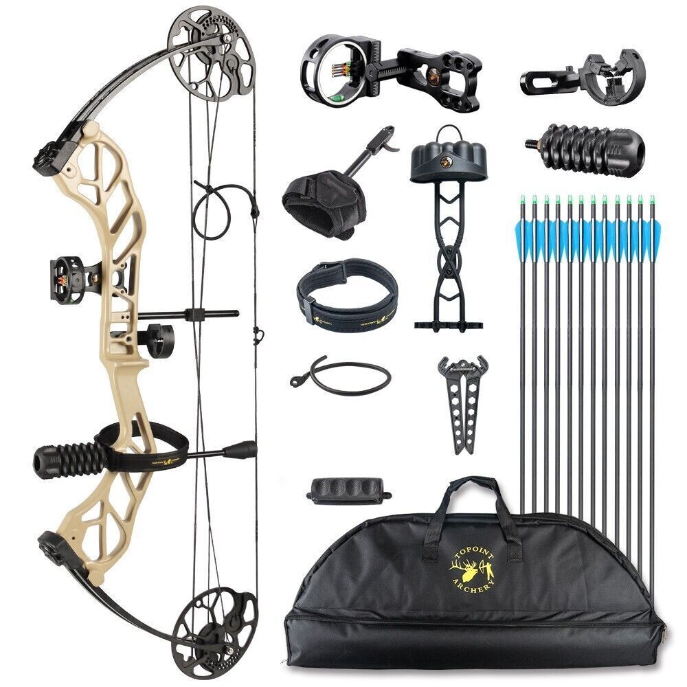 Topoint Starting 31 Bow Kit 19-70lb 19-30" RH HUNTING TARGET ARCHERY