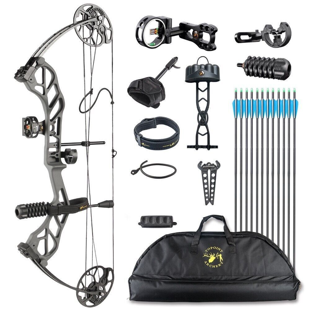 Topoint Starting 31 Bow Kit 19-70lb 19-30" RH HUNTING TARGET ARCHERY