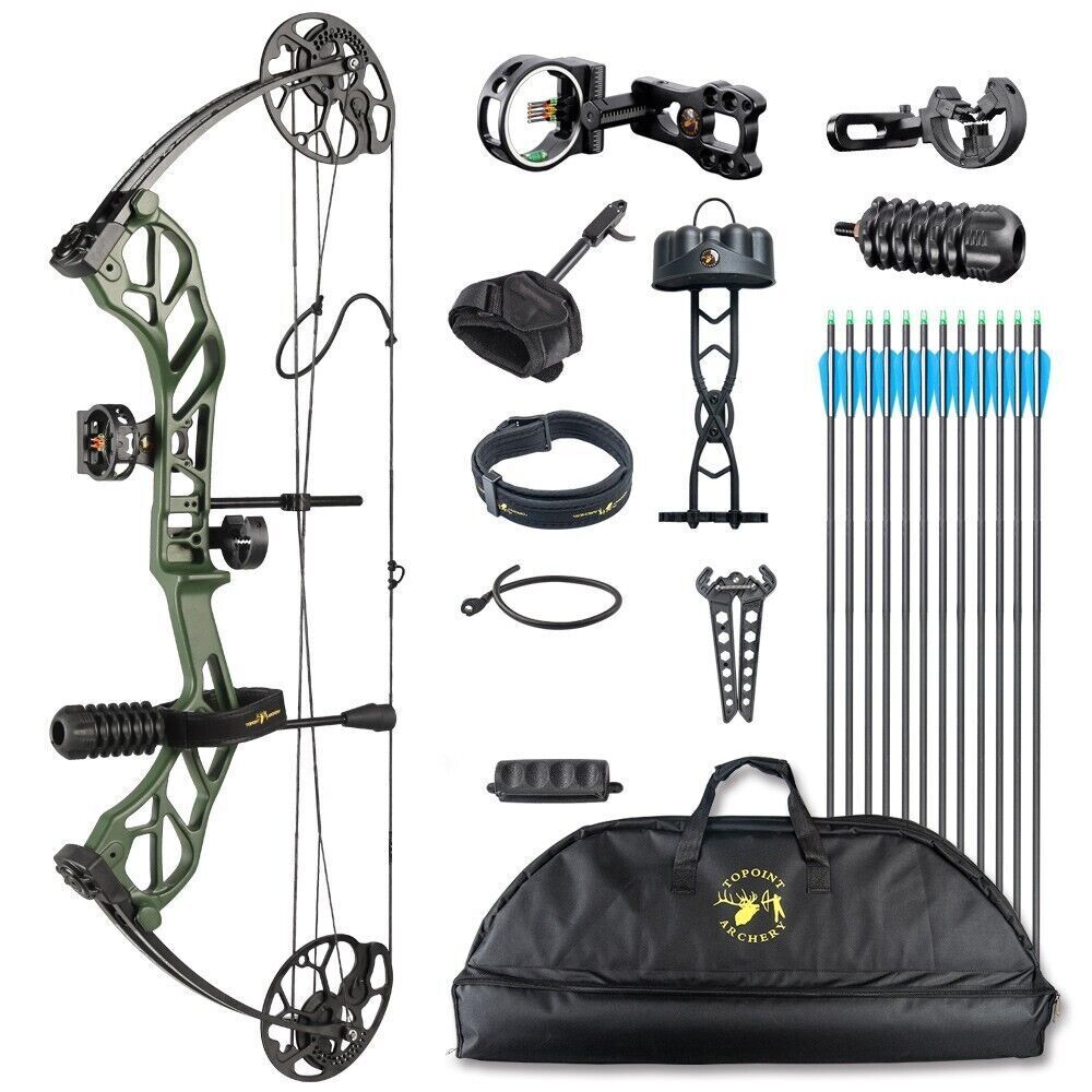 Topoint Starting 31 Bow Kit 19-70lb 19-30" RH HUNTING TARGET ARCHERY