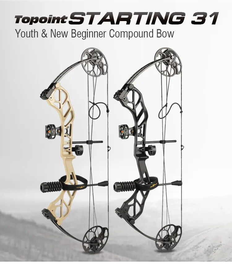 Topoint Starting 31 Bow Kit 19-70lb 19-30" RH HUNTING TARGET ARCHERY