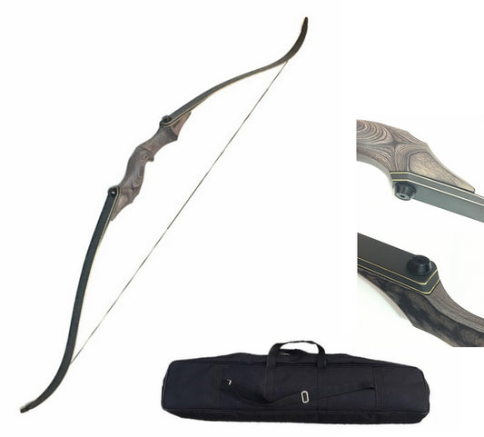 JunXing Archery 58" Recurve Hunting Bow Bag set Target & Hunting 30-60lbs Pro