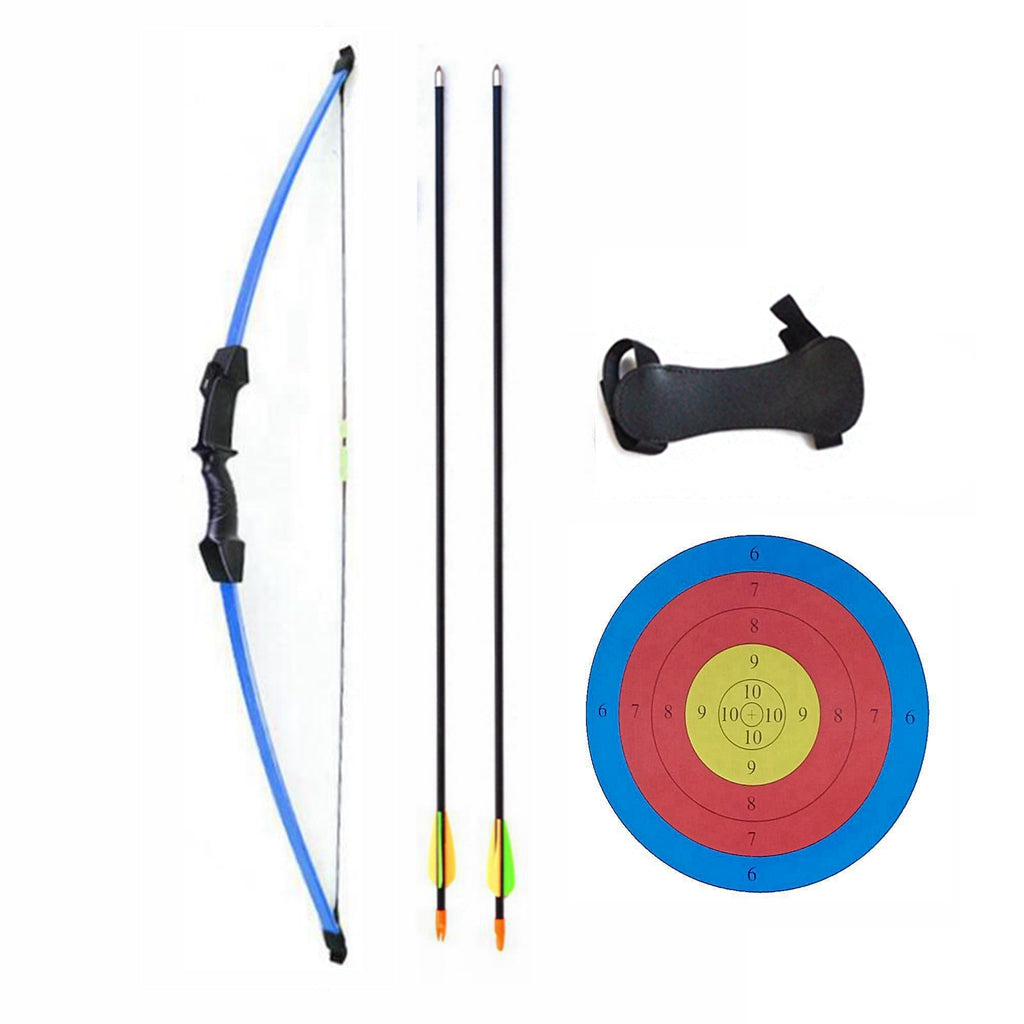 NEW 15 LBS Junior Kids Long Bow 3 Colour ARCHERY HUNTING AND TARGET Practice SET