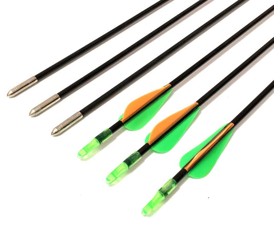 12x 31.5" Fiberglass Arrows upto 30lbs Kids Practice Target Recurve Compound Bow