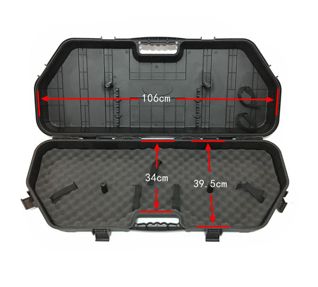 Compound Bow Case Archery Hunting Bow Hard Case Lockable Storage 12Arrow Holder