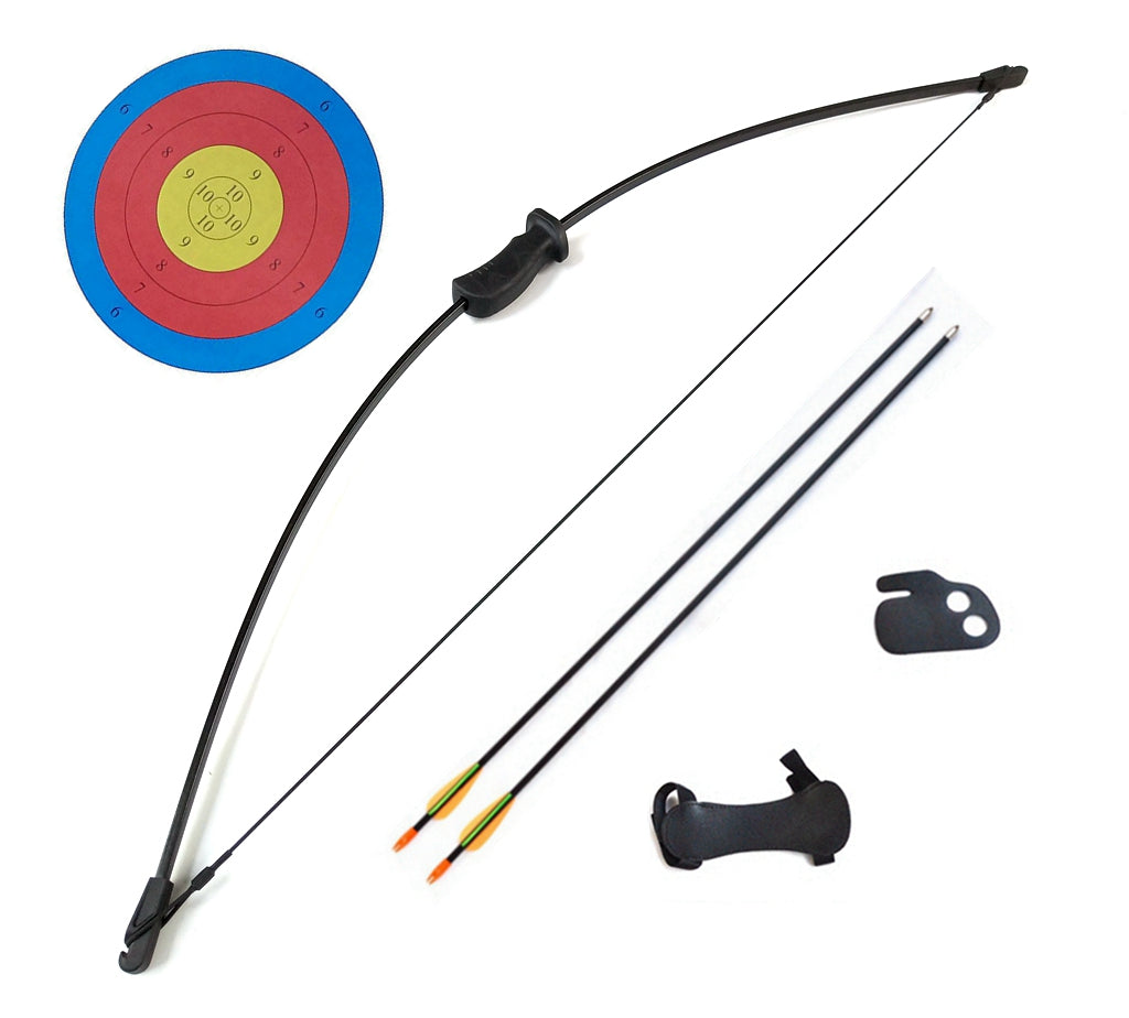 JunXing Archery Kids Bow 36" 10 LBS JUNIOR Long Bow & Arrow Recurve Archery Target Youth