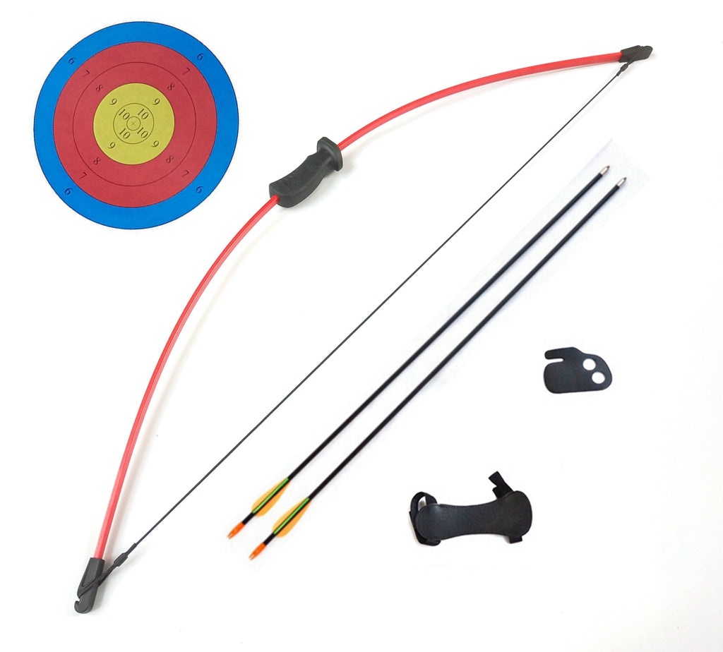 JunXing Archery Kids Bow 36" 10 LBS JUNIOR Long Bow & Arrow Recurve Archery Target Youth