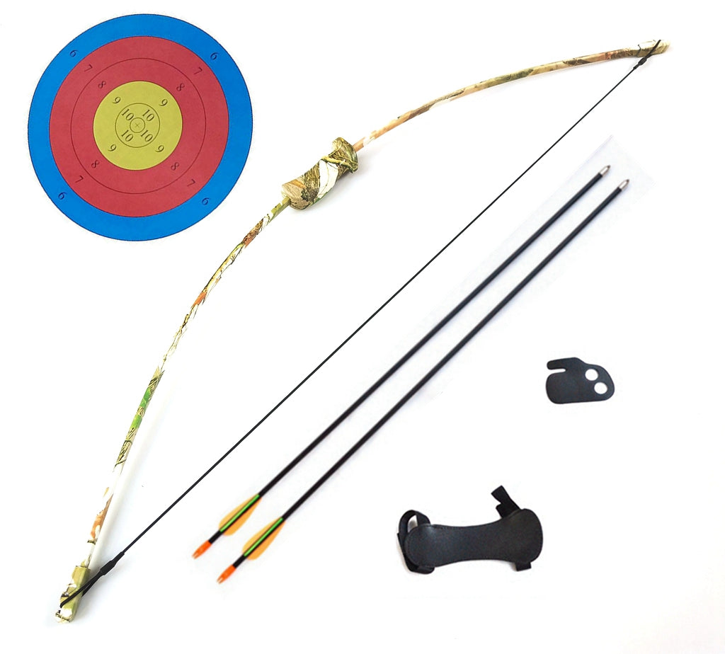 JunXing Archery Kids Bow 36" 10 LBS JUNIOR Long Bow & Arrow Recurve Archery Target Youth