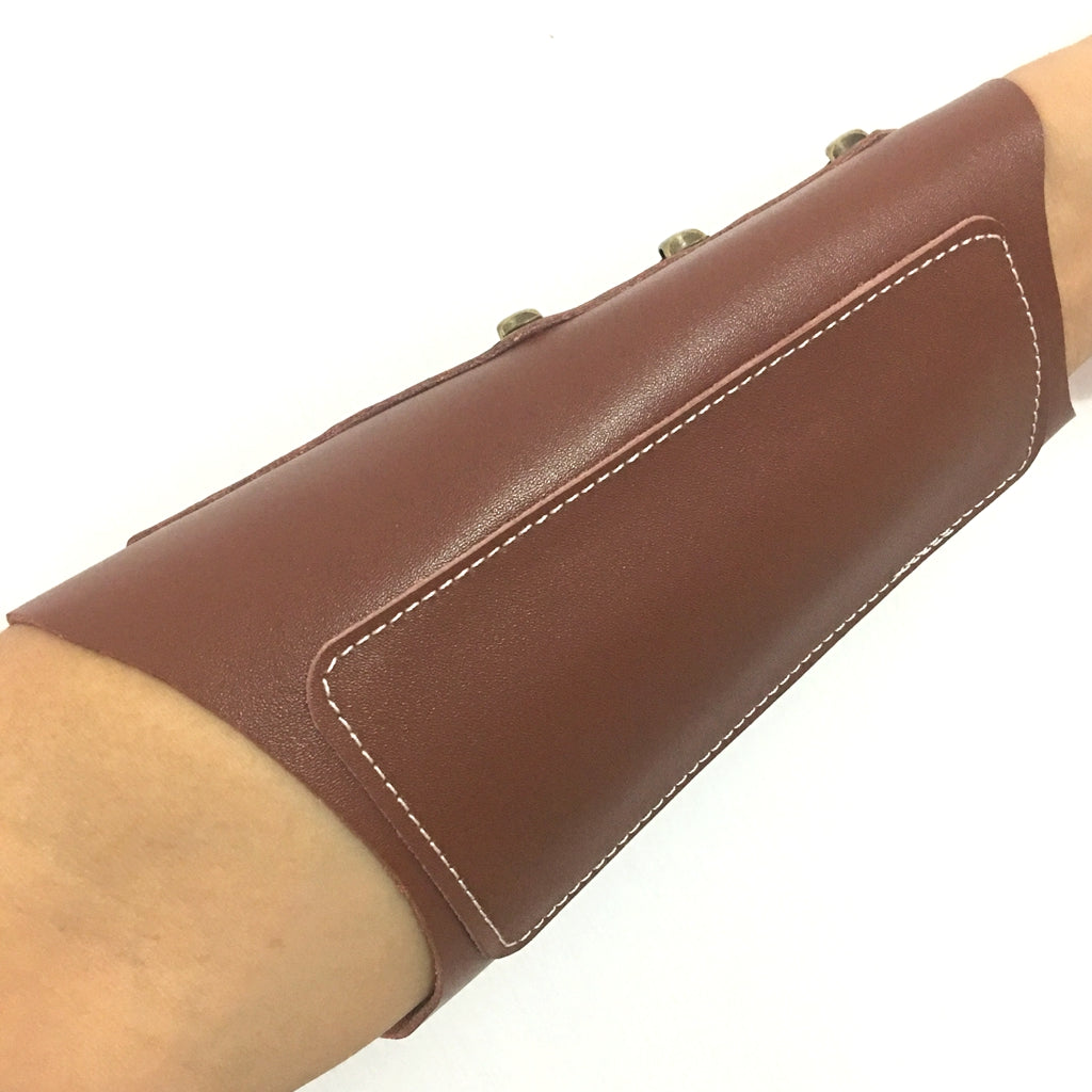 New Leather Archery Wrist Arm Guard Compound Recurve Bow Arm Protection	Brown