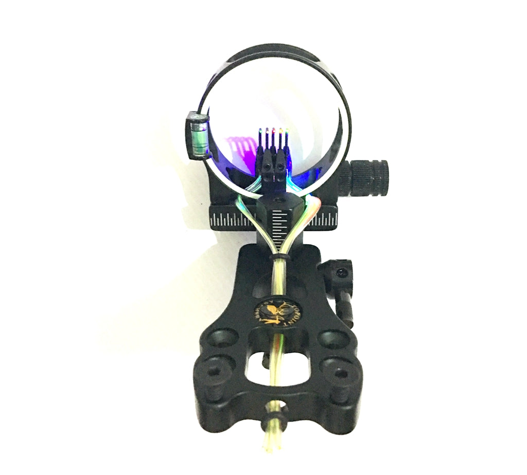 Pro Bow Sight 5Pin Fibre Optic Compound Bow Archery Hunting Led Light Tool-Less