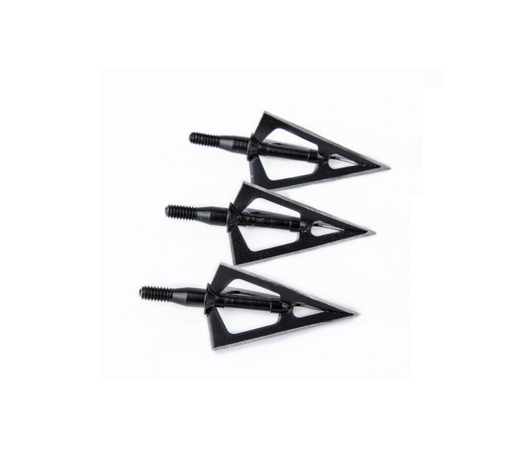 6/12x Broadheads 100/125 Grain 3 Fixed Blade Archery Arrow Heads Bow Hunting