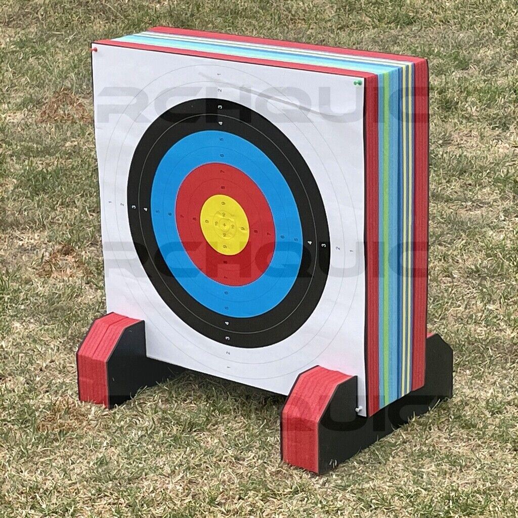 Archery Target High Density Foam 60x60x20cm Compound & Recurve Bows with Stand