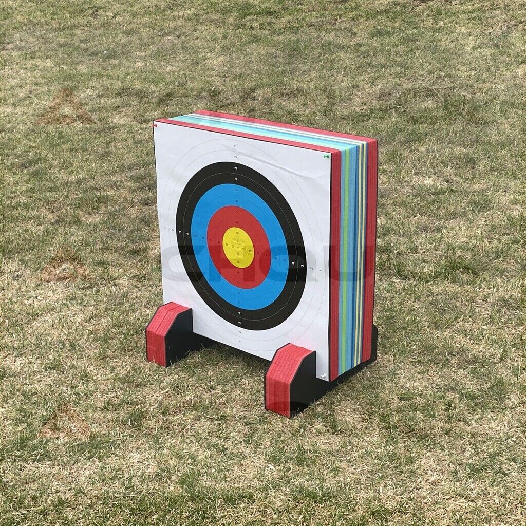 Archery Target High Density Foam 60x60x20cm Compound & Recurve Bows with Stand